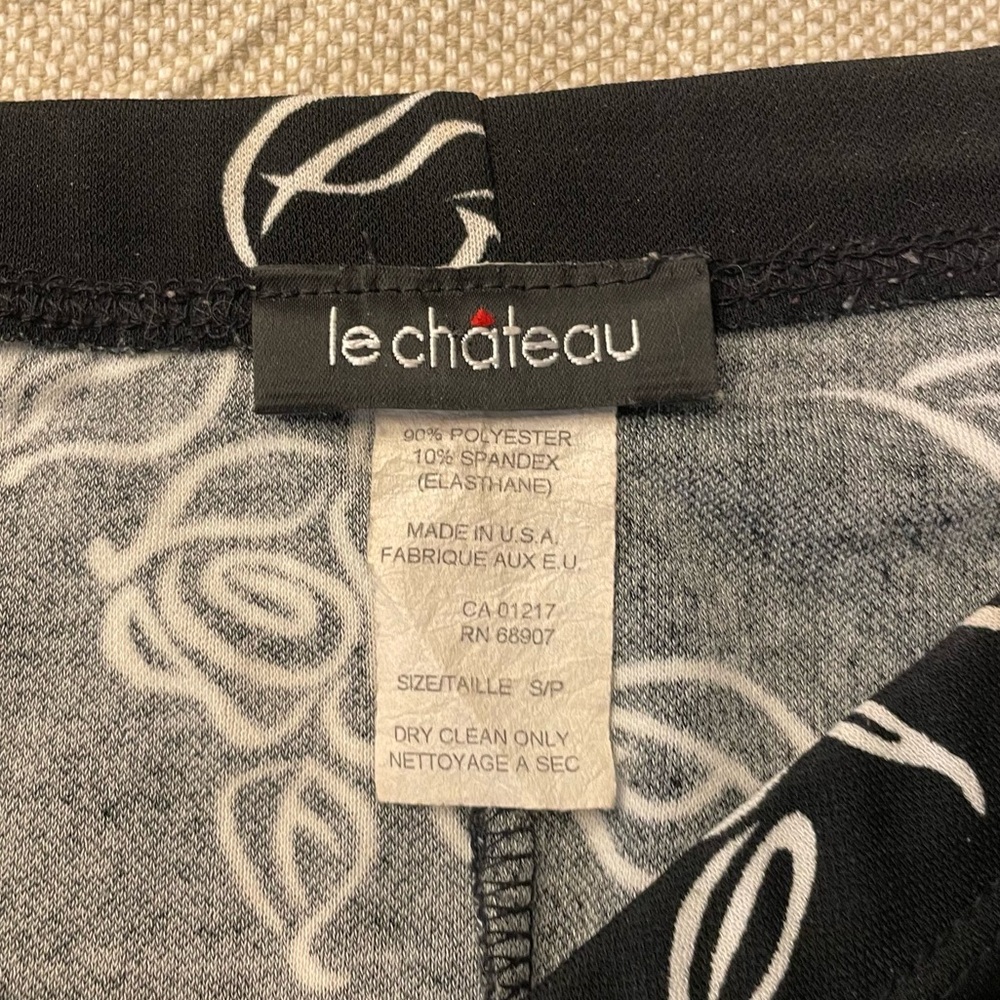 BLACK ROSE STRAPLESS DRESS BY LE CHATEAU S - Picture 4 of 4